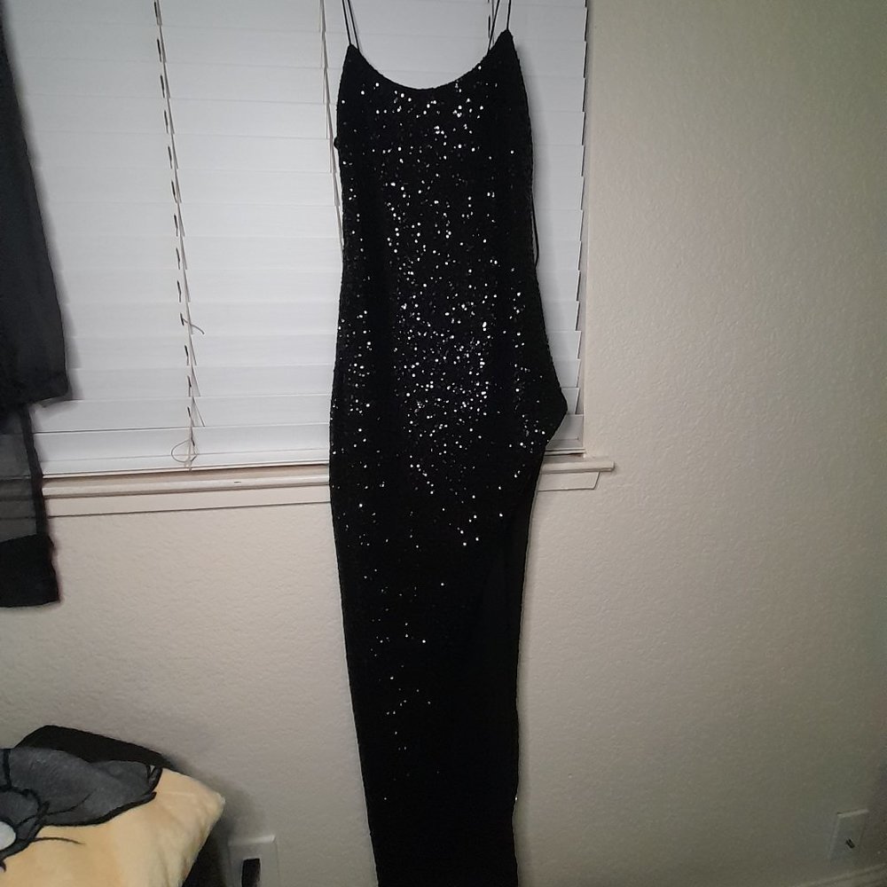 Black Sequin Dress